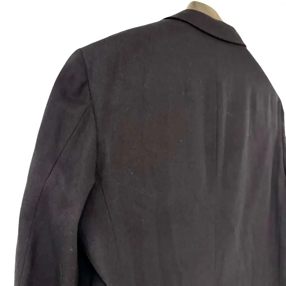 Banana Republic Gold Button USA Made Wool Black Preppy Blazer Suit Jacket 40 L